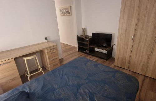 Bourges Apartment | Studio Renard quartier marais, terrasse en rez de jardin, matelas confort