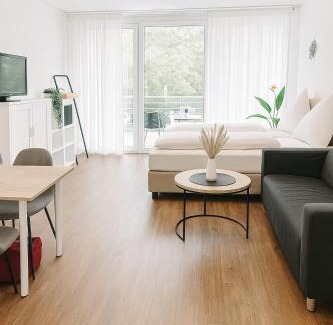Langenau Apartment | Studioappartment mit Balkon