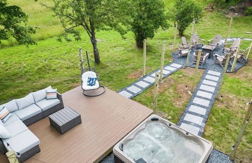East Stroudsburg House | Stunning 4BR, 4BA Luxury Home with Hot Tub, Game Room & Fire Pit! Sleeps 12