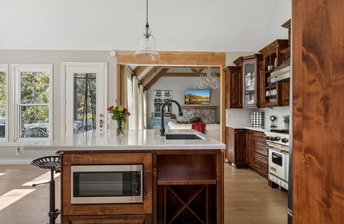 Lake Arrowhead House | Stunning French Chateau: 2 Master Bdrms, Views, Chef’s Kitchen, Game Rm, Firepit