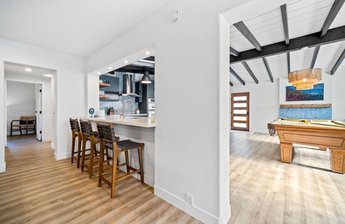 Encinitas House | Stunning home with lush yard, saltwater pool, hot tub, & outdoor kitchen