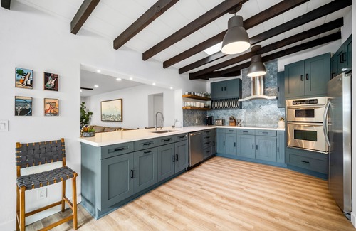 Encinitas House | Stunning home with lush yard, saltwater pool, hot tub, & outdoor kitchen