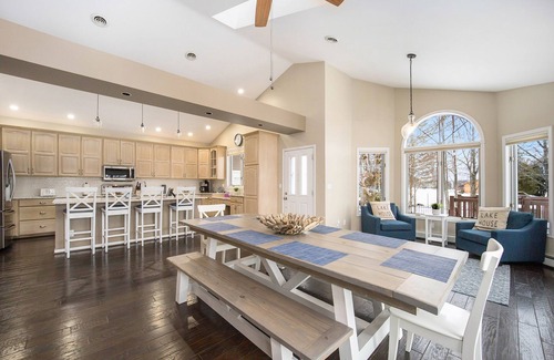 Kaleva House | Stunning Lake House - 200' of Lakefront with Kayaks & Game Room