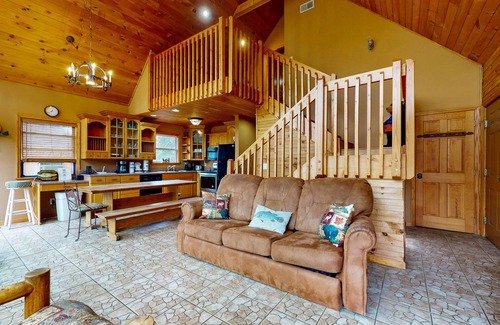 Sevierville House | Stunning lakefront home w/dock, fire pit, pool table, & free attraction tickets