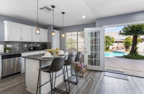 River Mountain House | Stunning Pool at Chic 4BR Vegas Home