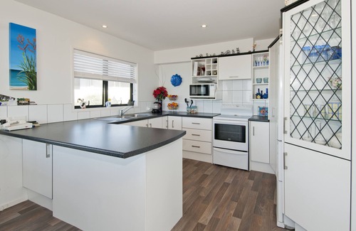 Omanu House | Stunning, Stylish, Beachfront, 3 Level Home, with gorgeous views