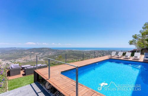 Vallpineda Villa | Stunning views to sea from Modern Villa El Mirador near Sitges