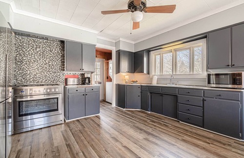 Dowagiac House | Stunning whole-home rental with character, great for groups, clean + convenient
