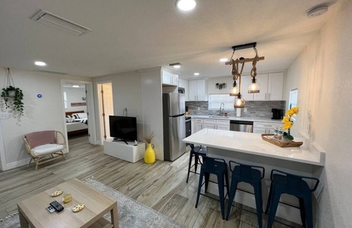 East Tampa House | Stylish Chic King Bed Ybor DT