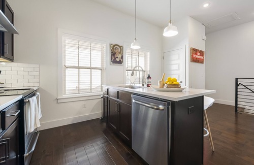 Downtown Condo | Stylish, dog-friendly condo with WiFi, board games, washer/dyer, & central AC