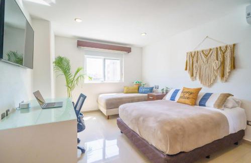 Downtown Cancun Apartment | Stylish Three-Bedroom Condo w/Pool