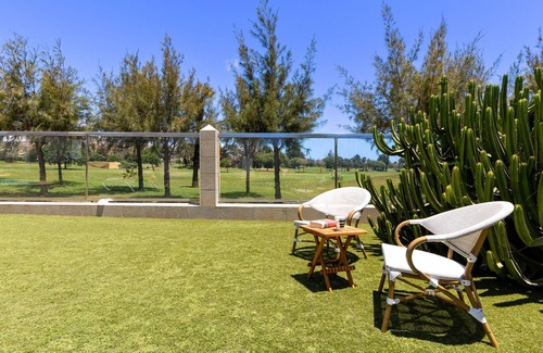 Caleta de Fuste Villa | Substantial Villa for 6 adults with outdoor covered terrace, pool and gardens