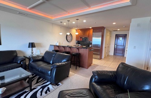 Traverse City Condo | Suite with direct view of Grand Traverse Bay