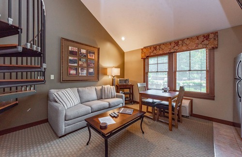 Thayerville Apartment | Suites at Silver Tree A314: Studio and Loft Suite with Free WIFI and Fireplace!