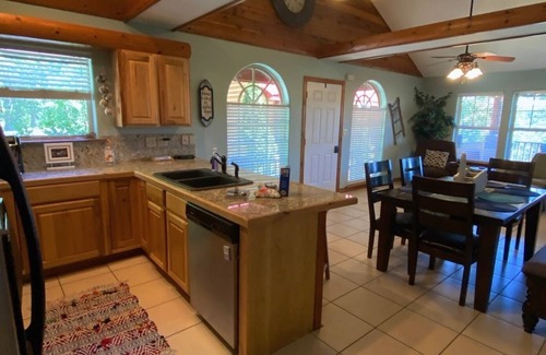 Eucha Cabin | Summer=LakeLife! Popular Grand Lake Dripping Springs cliffside lake view cabin