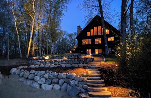 Crosslake Cabin | Summer oasis w/NEW HOT TUB overlooking Fawn Lake with private beach, SUPs/Kayaks