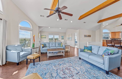 Waves House | SUMMER SAVINGS - Oceanfront with Pool, Hot Tub, Game Room, Cmty Pool and Tennis