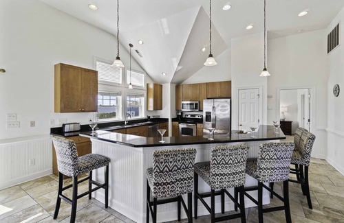 Wind Over Waves House | SUMMER SAVINGS- Soundside Dog Friendly Home w Pool, Hot Tub, Basketball, Theater