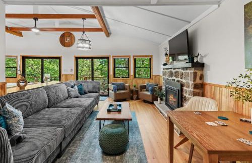 Lake Harmony Estates House | Summit Shores Tranquil Escape Designed for Groups w Fire Pit Game Room