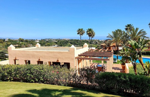 New Golden Mile Apartment | Sunny apartment with large terrace sea and Gibraltar view in luxury golf complex