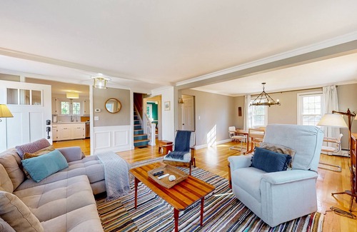 Newbury House | Sunny home near Newburyport and the beach with expansive yard & central AC