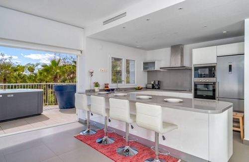 La Capellania Apartment | Sunny terrace with Jacuzzi in El Higueron by Costarentals - Ref 26