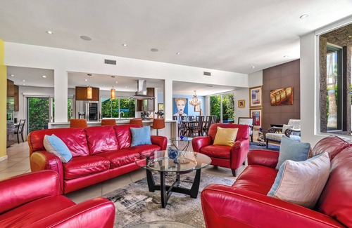 Deepwell Estates House | Suntan Palms - Bold Design, Poolside Fun, Spa, Fire Pit & Views