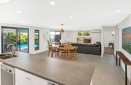 Rainbow Beach House | Sunyata Beach House - Rainbow Beach. Beachside escape with a pool, pet friendly and Wi-Fi!