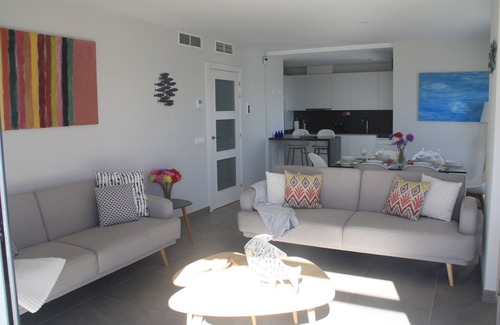 Almunecar Apartment | Superb apartment, 95m2 terrace, panoramic sea and mountain views, next to beach