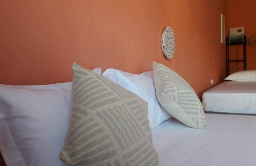 Ano Meria Apartment | Superior Colorfull Studio with Aegean Sea View