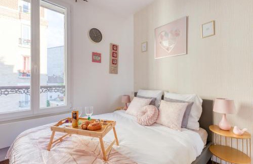 Ivry-port Apartment | T2 petit nid rose