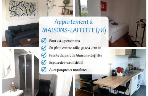 Maisons-Laffitte Apartment | T2 plein centre-ville, Gare à 5 min, Près Ermitage