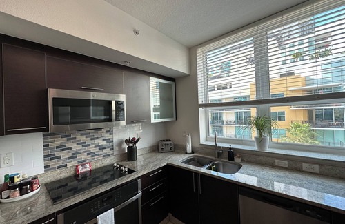 Hyde Park Condo | Tampa Downtown King Suite suite with city view balcony