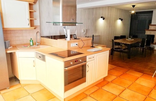 Falkenberg Apartment | Tasteful vacation apartment with large summer terrace and fireplace