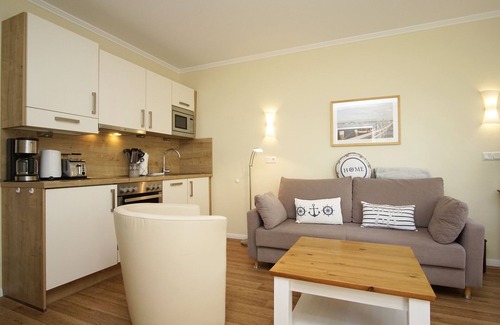 Gohren Apartment | Terrace, free use of the AHOI adventure pool and sauna - Sea view apartment 43