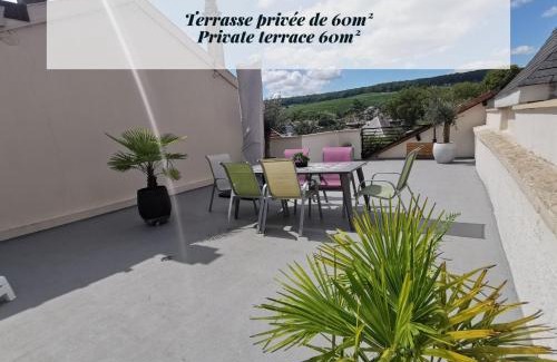 Epernay Apartment | Terrasse 86 - Terrasse & Climatisation - 4-6 personnes - BnB Epernay