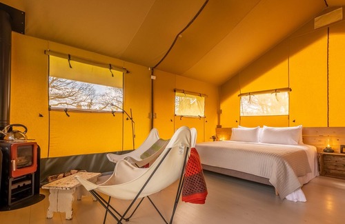 Halesworth Cabin | The Apple Bobber is a luxurious tent offering couples the chance to relax
