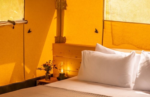 Halesworth Cabin | The Apple Bobber is a luxurious tent offering couples the chance to relax