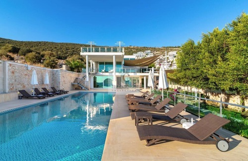 Kalkan Villa | The Boat House with private pool, sea access, water taxi, movie room & sea views