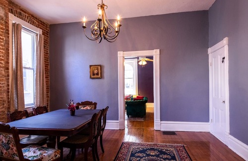 St. Charles Historic District House | The Brick & Morgan: History Meets Modern Home near Main Street; Pet Friendly