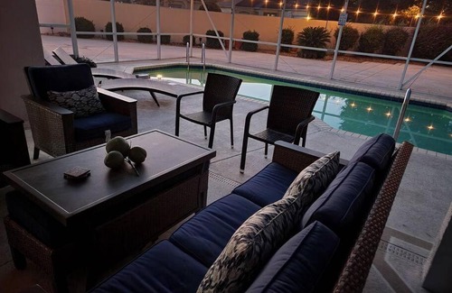 The Villages House | The Coconut Courtyard private pool, themed, modern