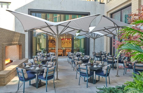 Fort Worth Cultural District Hotel | The Crescent Hotel|Patio Deluxe Queen Queen| Private Bath & Balcony Near Kimbell