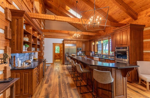 Banner Elk House | The Matney Ridge Estate- home with hot tub and firepit