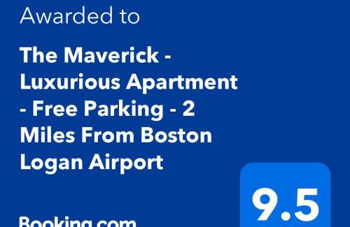 Chelsea Apartment | The Maverick - Luxurious Apartment - Free Parking - 2 Miles From Boston Logan Airport