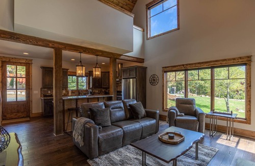 Elk Park Cabin | The Sheltered Elk- New Construction, Eagles Nest Amenities, small creek