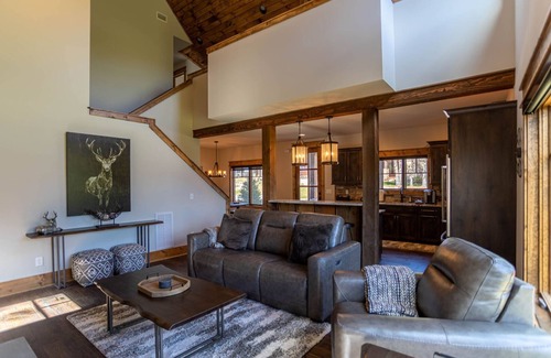 Elk Park Cabin | The Sheltered Elk- New Construction, Eagles Nest Amenities, small creek