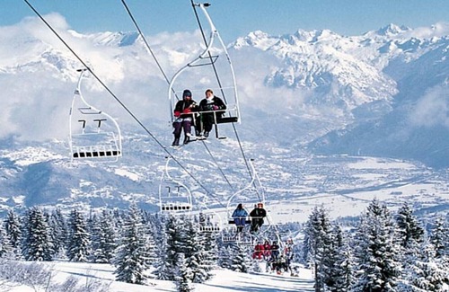 Combloux Apartment | THE SLALOM 2, panoramic view of Mont-Blanc At the foot of the Combloux Megève slopes