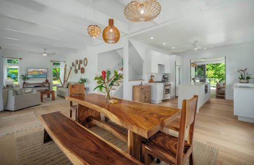 Kalihiwai House | THE SUGAR HOUSE! Luxury Anini Beach Home, Steps to the Beach! TVR4219