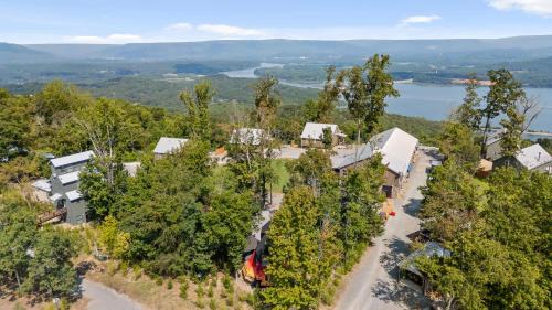 Bryant Apartment | The Yurt at Paradise Pointe with a hot tub fire pit & Grill