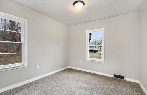 Sister Lakes House | This 4 bed/1 bath home is less than a block from the lake in Sister Lakes.